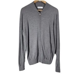 Grana Men’s Full Zipper Sweater Jacket Top Size M color Gray